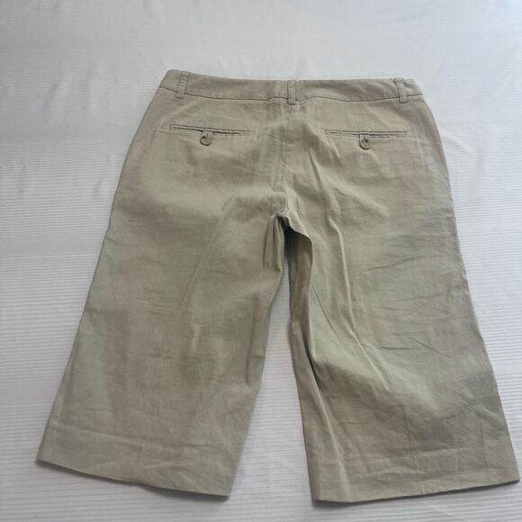 NWT Theory Palmer Crunch Barley Linen Bermuda Shorts Size 0 New - Picture 8 of 8